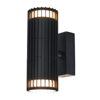 Veda 2 Light Outdoor Up and Down Wall Light - Black