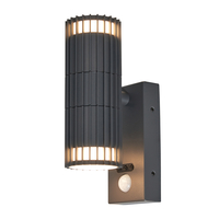Veda 2 Light Outdoor Up and Down Wall Light with PIR Sensor - Anthracite
