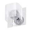 Verona 1 Light Wire Globe with Glass Shade Wall Light - Chrome