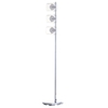 Verona 3 Light Wire Globe with Glass Shade Floor Lamp - Chrome