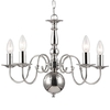 Vintage Chandelier Lyon Flemish 5 Light - Polished Nickel