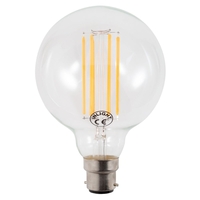 Vintage Filament 6 Watt Globe B22 Bayonet Cap LED Light Bulb - Clear