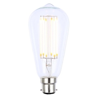 Vintage Filament 6 Watt Teardrop LED B22 Bayonet Cap Light Bulb - Clear