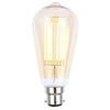Vintage Filament 6 Watt Teardrop LED B22 Bayonet Cap Light Bulb - Gold Tint