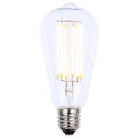 Vintage Filament 6 Watt Teardrop LED E27 Edison Screw Light Bulb - Clear