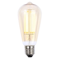 Vintage Filament 6 Watt Teardrop LED E27 Edison Screw Light Bulb - Gold Tint