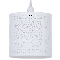 Vintage Floral Inspired Easy to Fit Ceiling Shade - White