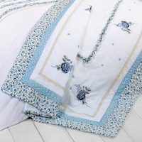 Vintage Ruffle Throw - Blue
