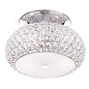 Visconte Astra Small 3 Light Diamante Flush Ceiling Light - Chrome