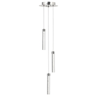 Visconte Barbarella 3 Light Cluster Ceiling Pendant - Chrome