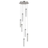 Visconte Barbarella 7 Light Cluster Ceiling Pendant - Chrome