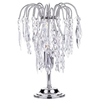 Visconte Bath 1 Light Table Lamp with Crystal Droplets - Nickel