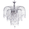 Visconte Bath 3 Light Ceiling Pendant with Crystal Droplets - Nickel