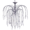 Visconte Bath Large 1 Light Ceiling Pendant with Crystal Droplets - Nickel