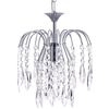 Visconte Bath Small 1 Light Ceiling Pendant with Crystal Droplets - Nickel