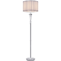 Visconte Blossom 1 Light Floor Lamp with Pleated Shade - Chrome