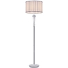 Visconte Blossom 1 Light Floor Lamp with Pleated Shade - Chrome