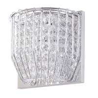 Visconte Brittany 1 Light Crystal Effect Wall Light - Chrome