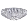 Visconte Brittany 7 Light Crystal Effect Flush Ceiling Light - Chrome