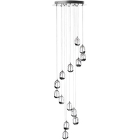 Visconte Bulla 14 Light LED Spiral Cluster Ceiling Light - Chrome