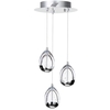 Visconte Bulla 3 Light Ceiling Light Spiral Cluster Pendant - Chrome