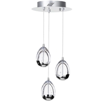 Visconte Bulla 3 Light Ceiling Light Spiral Cluster Pendant - Chrome