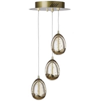 Visconte Bulla 3 Light Ceiling Light Spiral Cluster Pendant - Gold