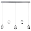 Visconte Bulla 5 Light Ceiling Pendant Light Bar - Chrome
