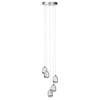 Visconte Bulla 5 Light LED Spiral Cluster Ceiling Pendant Light - Chrome