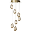 Visconte Bulla 7 Light LED Spiral Cluster Ceiling Light - Gold