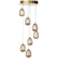 Visconte Bulla 7 Light LED Spiral Cluster Ceiling Light - Gold
