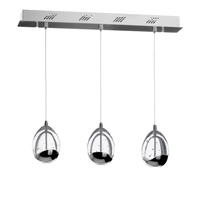 Visconte Bulla Pendant Ceiling 3 Light LED Bar Pendant - Chrome