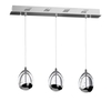 Visconte Bulla Pendant Ceiling 3 Light LED Bar Pendant - Chrome