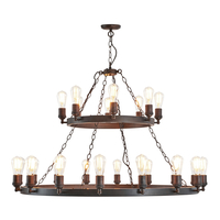 Visconte Capri 24 Light 2 Tier Rings Ceiling Pendant - Bronze
