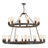 Visconte Capri 28 Light 2 Tier Rings Ceiling Pendant - Bronze