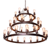 Visconte Capri 36 Light 3 Tier Rings Ceiling Pendant - Bronze