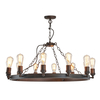 Visconte Capri Medium 12 Light 86cm Ring Ceiling Pendant - Bronze