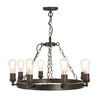 Visconte Capri Small 8 Light 63cm Ring Ceiling Pendant - Bronze