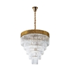 Visconte Cascata 18 Light Prism Ceiling Pendant - Satin Brass