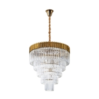 Visconte Cascata 18 Light Prism Ceiling Pendant - Satin Brass