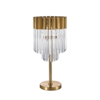Visconte Cascata 3 Light Prism Table Lamp - Satin Brass