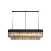 Visconte Cascata 7 Light Rectangular Prism Ceiling Pendant - Black