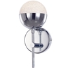 Visconte Corona 1 Light Wall Light with Sparkle Shade - Chrome