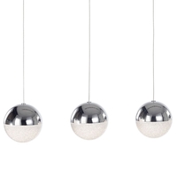 Visconte Corona 3 Light Ceiling Bar Pendant - Chrome