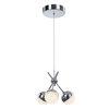 Visconte Corona 3 Light Ceiling Cluster Pendant with Sparkle Shades - Chrome