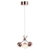 Visconte Corona 3 Light Ceiling Cluster Pendant with Sparkle Shades - Copper