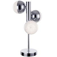 Visconte Corona 3 Light Vertical Spiral Table Lamp - Chrome