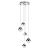 Visconte Corona 5 Light Cluster Ceiling Pendant - Chrome