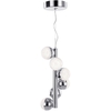 Visconte Corona 6 Light Vertical Spiral Ceiling Pendant Bar - Chrome