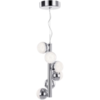 Visconte Corona 6 Light Vertical Spiral Ceiling Pendant Bar - Chrome